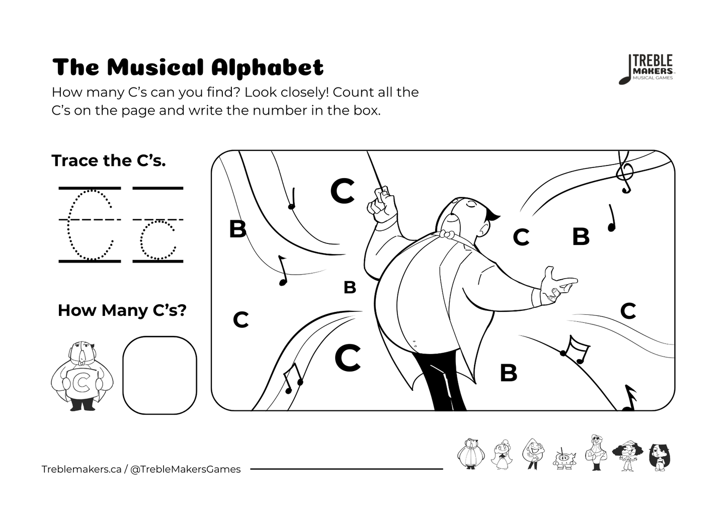 Colour and Count the Musical Alphabet (A to G) - Activity Pack