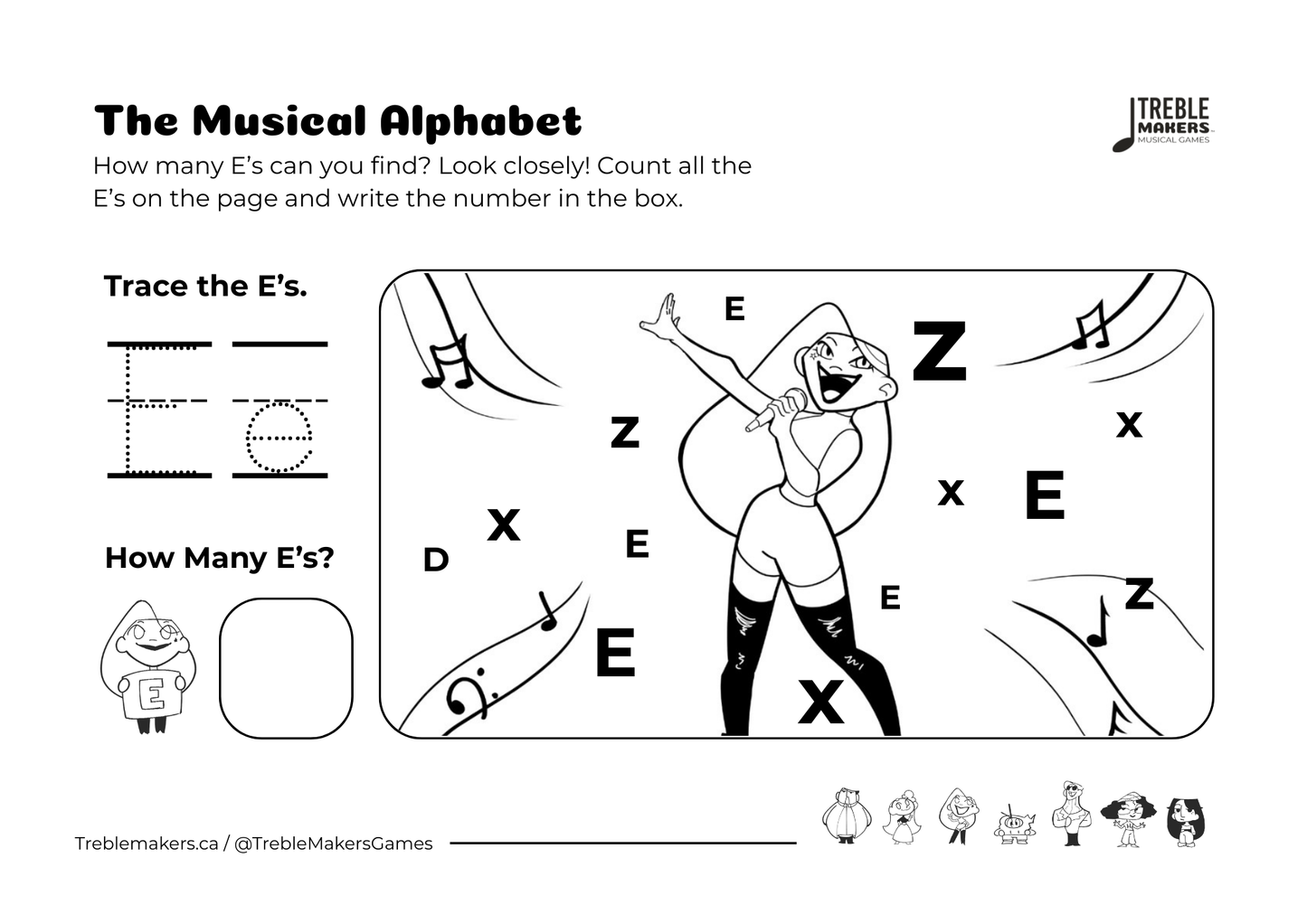 Colour and Count the Musical Alphabet (A to G) - Activity Pack