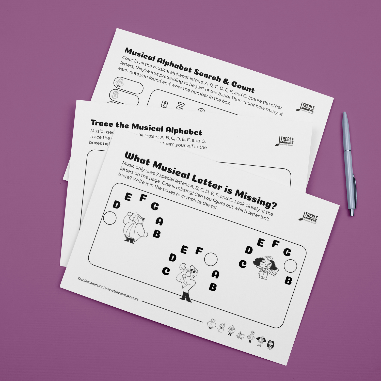 Shop All Treble Makers Activity Sheets