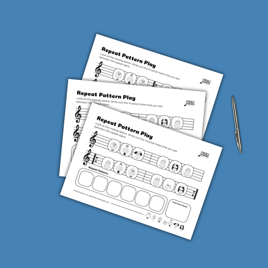 Repeat Pattern Play – Musical Alphabet Activity Sheet - Set 2
