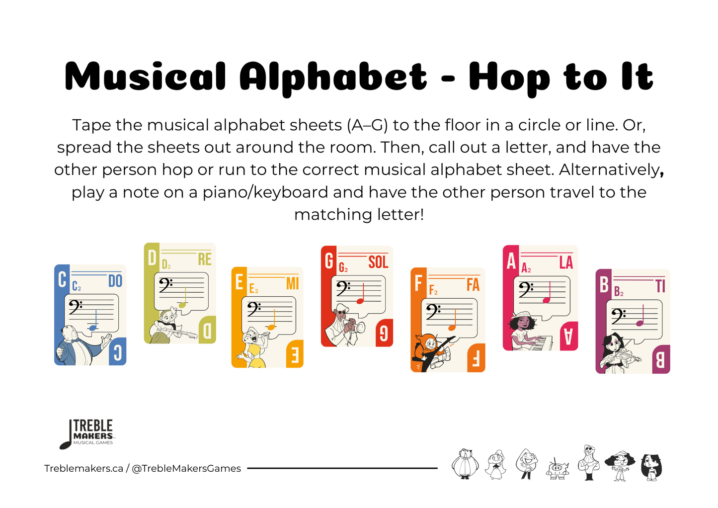 Colour and Count the Musical Alphabet (A to G) - Activity Pack
