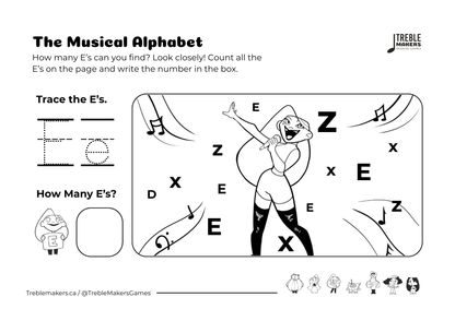 Colour and Count the Musical Alphabet (A to G) - Activity Pack