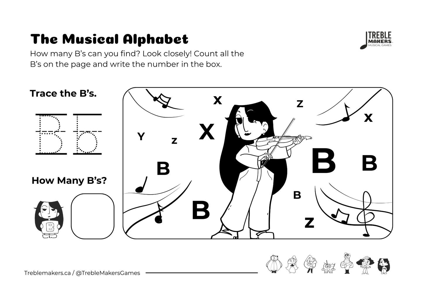 Colour and Count the Musical Alphabet (A to G) - Activity Pack